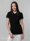 Футболка поло женская Unit Virma Stripes Lady, черная - фото № 6