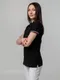 Футболка поло женская Unit Virma Stripes Lady, черная - фото № 7