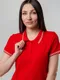 Футболка поло женская Unit Virma Stripes Lady, красная - фото № 9