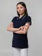 Футболка поло женская Unit Virma Stripes Lady, темно-синяя - фото № 9