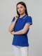 Футболка поло женская Unit Virma Stripes Lady, ярко-синяя - фото № 6