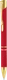 Ручка Kosko Soft Gold Mirror, красная - фото № 1