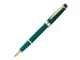 Ручка перьевая пластиковая Cross Bailey Light Polished Green Resin and Gold Tone, перо F, зеленая / золотая - фото № 1