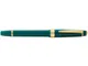 Ручка перьевая пластиковая Cross Bailey Light Polished Green Resin and Gold Tone, перо F, зеленая / золотая - фото № 3