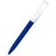Ручка пластиковая Flara, soft touch, синяя / белая - фото № 2