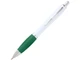 Ручка шариковая из переработанной пластмассы Nash, белая / зеленая - фото № 1