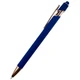 Ручка шариковая металлическая Brina, soft-touch, синяя - фото № 1