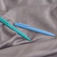 Ручка шариковая металлическая Chili Jupiter, синие чернила, soft touch, бирюзовая - фото № 3