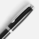 Ручка шариковая металлическая Letra Chrome, глянцевая, черная - фото № 3