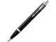 Ручка шариковая металлическая Parker IM Core Black CT, чёрная / серебряная - фото № 1