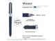 Ручка шариковая пластиковая Bruno Visconti Monaco, soft-touch, синяя - фото № 3