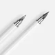Ручка шариковая пластиковая и вечный карандаш Diptych, белая - фото № 3