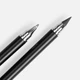 Ручка шариковая пластиковая и вечный карандаш Diptych, черная - фото № 3