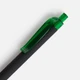 Ручка шариковая Prodir QS01 PRT-P Soft Touch, черная / зеленая - фото № 4