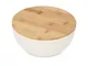 Салатник из натуральных волокон с бамбуковой крышкой Bowl, бежевый - фото № 1