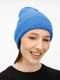 Шапка Sherst Nobilis Mono, синяя - фото № 6