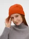 Шапка Teplo ComFleece, темно-оранжевая - фото № 5