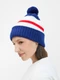 Шапка вязаная Teplo Winwear, темно-синяя / красная - фото № 6