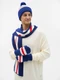 Шапка вязаная Teplo Winwear, темно-синяя / красная - фото № 12