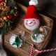 Шар новогодний Ель, красный/ прозрачный - фото № 3