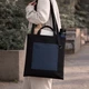 Шоппер с карманом на молнии Superbag Big Pocket, черный / темно-серый - фото № 2