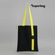 Шопер Superbag Black с ремувкой 4SB, черный / желтый - фото № 1