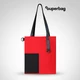 Шопер Superbag Color, красный / черный - фото № 1