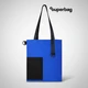 Шопер Superbag Color, синий / черный - фото № 1
