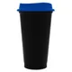 Стакан с крышкой Color Cap Black, 450 мл, черный / синий - фото № 1