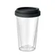 Стакан стеклянный Bielo Tumbler, прозрачный/ черный - фото № 1