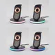 Станция зарядная беспроводная с прозрачным корпусом и подсветкой Tron, 15W, черная - фото № 5