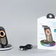 Станция зарядная беспроводная с прозрачным корпусом и подсветкой Tron, 15W, черная - фото № 10
