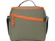 Сумка-холодильник изотермическая Neo Classic c контрастной молнией, серая / оранжевая - фото № 3