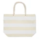 Сумка пляжная из хлопка Heaven Stripe, 220 гр/м2, белая / бежевая - фото № 2