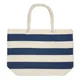 Сумка пляжная из хлопка Heaven Stripe, 220 гр/м2, белая / синяя - фото № 2
