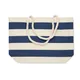 Сумка пляжная из хлопка Heaven Stripe, 220 гр/м2, белая / синяя - фото № 3
