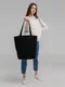 Сумка-шопер на молнии Shopaholic Zip, черная - фото № 9