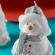 Свеча Christmas Twinkle в виде снеговика, белая / серебристая - фото № 2