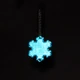 Светоотражатель пешеходный с цепочкой «Снежинка», синий - фото № 3