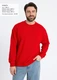 Свитшот унисекс Stan 96, футер без начеса, 350 гр/м2, красный - фото № 5
