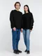 Свитшот оверсайз унисекс Molti True Self, черный - фото № 13
