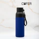 Термобутылка Cofer Button Black, синяя / черная - фото № 1