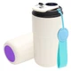 Термокружка Ashly To Go, белая / бирюзовая / фиолетовая - фото № 1