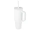Термокружка герметичная с силиконовой трубочкой Brady, переработанная сталь, 900 мл, белая - фото № 1