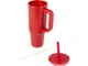 Термокружка герметичная с силиконовой трубочкой Brady, переработанная сталь, 900 мл, красная - фото № 3