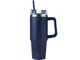 Термокружка с трубочкой и поворотной крышкой Kranston, 850 мл, темно-синяя - фото № 3