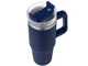 Термокружка с трубочкой и поворотной крышкой Kranston, 850 мл, темно-синяя - фото № 6