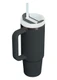 Термокружка с трубочкой Stanley Quencher H2.0 1180, серая - фото № 2