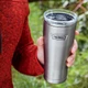 Термокружка Thermos Icon 710 с поворотной крышкой, серебристая - фото № 8