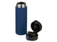 Термокружка вакуумная c кнопкой Waterline Guard, soft-touch, 400 мл, тубус, темно-синяя - фото № 2